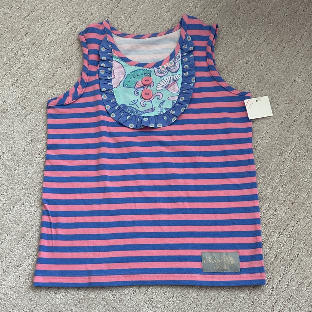 Eleanor Rose Striped Pink and Blue Kids Top